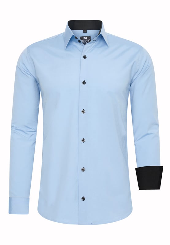 Overhemd Slim Fit von Rusty Neal in der farbe Blau.