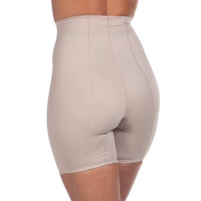 Girdle panties.
 A comfortable and feminine garment ideal for women's everyday life.
 Shaping and strong control girdle panties with high waist and legs.
 Composition: 83% Polyamide, 17% Elastane
 Care:
Hand wash with cold water.
 Use neutral soap.
 Do not use bleach.
 Rinse without twisting.
 Iron only the non-elastic parts.
