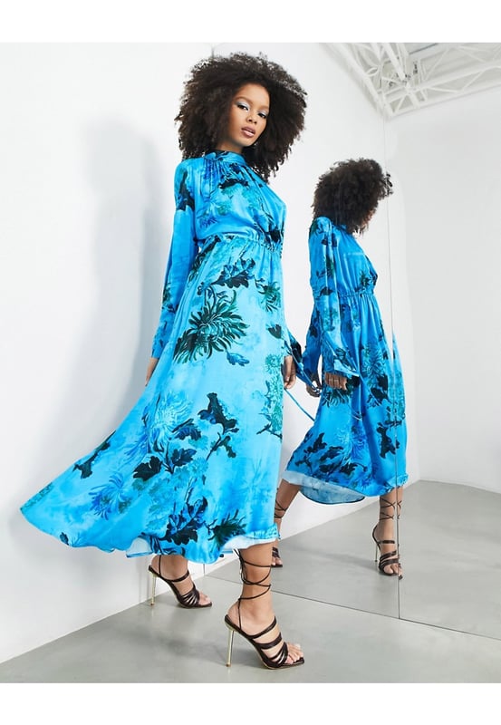 Drawstring waist sale midi dress