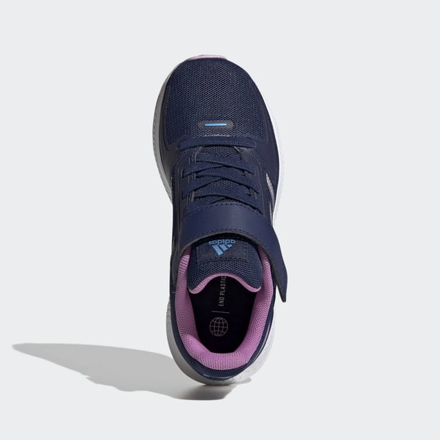 Whether your little mover is bolting out the school door at recess, heading off to softball camp or just playing in the yard, these kids' adidas sneakers deliver durability, support and comfort. A breathable mesh upper keeps their feet cool as all the day's adventures unfold. Made with a series of recycled materials, and at least 50% recycled content, this product represents just one of adidas' solutions to help end plastic waste.  - Regular fit - Elastic laces with hook-and-loop top strap - Mesh upper with supportive no-sew elements - Textile lining - Reinforced eyestay - Sculpted midsole - Rubber outsole - Upper contains a minimum of 50% recycled content  Shipped by adidas