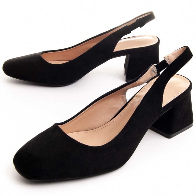 Damen High Heels. Bequeme Passform. Gepolsterte Innensohle. Rutschfeste Sohle. Verstärkte Nähte. Hergestellt von anderen Marken für unsere Marke. Ungefähre Maße: 5 cm Absatz.