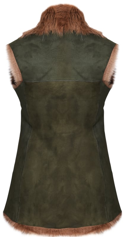 A high-quality garment that is perfect for maintaining an elegant look whilst keeping warm during the colder months. This gilet is extended in length and features our premium Spanish Toscana sheepskin, which is renowned for being amongst the warmest and most comfortable wools in the world. The soft woollen lining can either be concealed with a hook and eye fastening or exposed at the front opening in a distinctive waterfall design for an extravagant look, making it the perfect piece for adding a touch of elegance to your winter outfits. • Exclusively manufactured in the UK using double faced Toscana sheepskin • Toscana sheepskin lining is unparalleled in providing warmth and comfort • Exterior and interior painstakingly crafted for a soft silky finish • Length of 30”