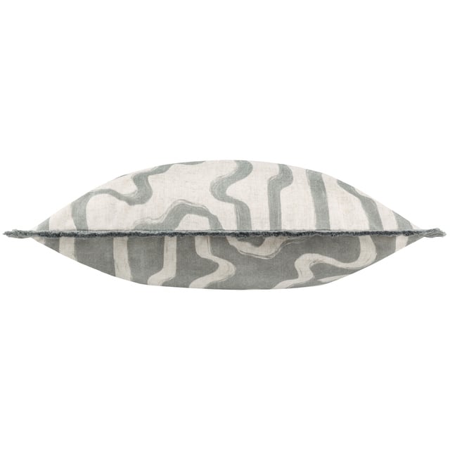 Add a touch of modern elegance to your living space with the Lina Abstract Printed Cushion. Its intricate abstract brushstroke design, paired with a reversible inverted pattern, creates a visually striking addition to your décor. The soft, versatile tones and textured linen blend fabric invite a natural, relaxed charm into any room, effortlessly blending with your style. Framed by a delicate fringed trim, this cushion doesn’t just embellish your home but elevates it.