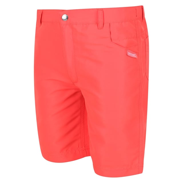 Regatta Kinderen/Kinderen Sorcer II Shorts (Neon Peach) Materiaal: 100% polyester. 100% lichtgewicht polyamide stof. Duurzame waterafstotende afwerking. Snel droog. Vouwvast. Gedeeltelijk elastische taille met knoopverstellingssysteem. Multi-pockets. Reflecterende bekleding. Borstomvang: (2 jaar): 53-55 cm, (3-4 jaar): 55-57 cm, (5-6 jaar): 59-61 cm, (7-8 jaar): 63-67 cm, (9-10 jaar): 69-73 cm, (11-12 jaar): 75-79 cm, (13 jaar): 82 cm, (14 jaar): 86 cm, (15-16 jaar): 89-92 cm.