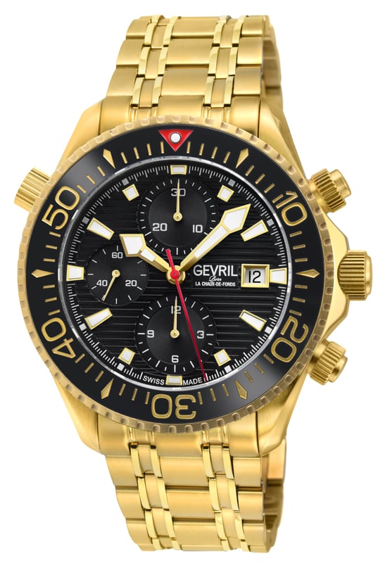 Stührling Orologio subacqueo da uomo Original – Movimento al quarzo, quadrante analogico, corona a vite, impermeabile fino a 100 m – Della collezione Depthmaster Pro Sport