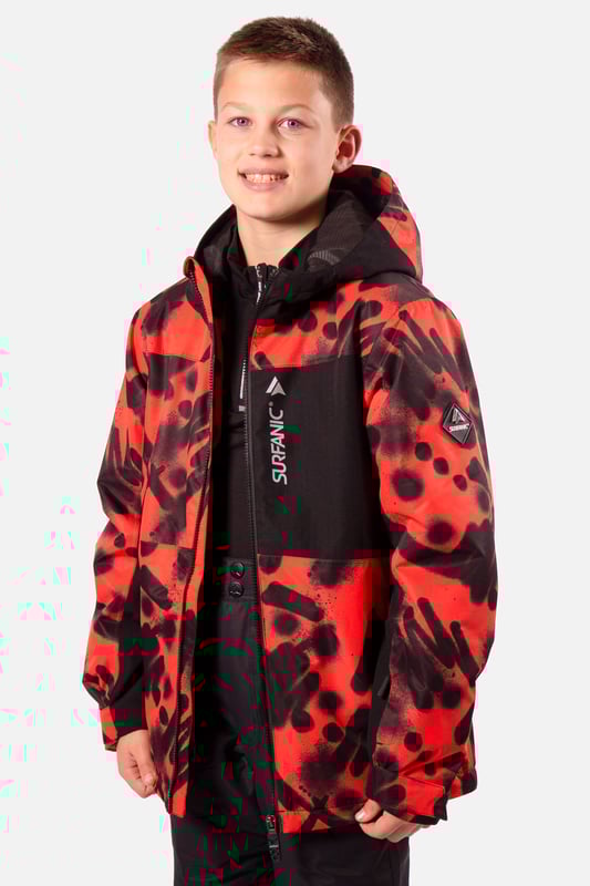 The Misfit snow jacket stands out from the crowd and is our premium youth jacket styled for maximum impact. The Misfit has fully taped seams and is highly waterproof to 10,000mm with a breathability rating of 10,000gms/M2 this technical snow jacket will make sure you’ll stay warm and dry. The Misfit jacket is made from our durable coated ripstop fabric and is feature packed. This jacket offers a great bang for your buck with under arm ventilation for when you need to dump heat, a powder skirt with Lycra wrist guards to keep the snow out and warmth in. A dry butt patch, to do exactly that, lift pass pocket on the left sleeve, soft chin guard, internal storm flap, zipped handwarmer pockets and a zipped comms pocket with headphone routing system all complete this street wear inspired piece.

Powder skirt -Whether you're hitting the powder on skis or snowboard, this snow skirt creates a tight seal around your waist to keep the snow out and the warmth in. Made from durable waterproof materials and an internal dry butt patch (DBP) to keep it all warm and dry.

Snow cuff / wrist gaiter -This is perfect for even the most extreme conditions, featuring a tight seal that bridges the gap between your glove and jacket.

Zipped pockets -Pockets designed for everything you need for a full day up the mountain. Pockets for your lift pass, media, stash pocket for cash, wallet pocket and phone pocket for protection and to keep the battery warm.

Design features:

    Taped seams
    Water-resistant chest pocket
    Fixed hood
    Super soft chin guard
    Zipped sleeve ski pass pocket
    Snow cuffs
    Twin zipped tricot lined hand warmer pockets
    Waterproof snow skirt
    Dry butt patch ( DBP )

Fabric & performance:

    Regular fit
    Shell 100% polyester
    Water resistant coating 10,000mm
    Breathbility rating MVP 10,000 gm²

Insulation & lining:

    100% recycled polyester low loft insulation.
    Insulation. 80 gm² body 40 gm² Sleeves
    Lining 100% recycled embossed polyester.