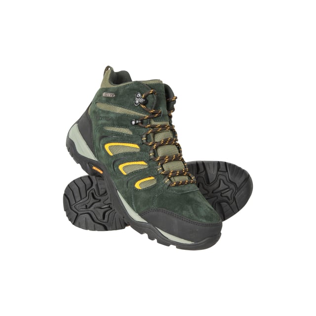 Upper: Durable, Mesh, Wolverine Suede. Insole: Cushioned, EVA. Midsole: Cushioned, Flexible, Foam, Lightweight, Phylon. Outsole: IsoGrip, Traction Grip. Fabric Technology: IsoDry. Heel Bumpers, Toe Bumper. Flat. Cut: Ankle. Design: Logo. Toe Style: Rubber. Breathable, Waterproof. Fastening: Lace Up.