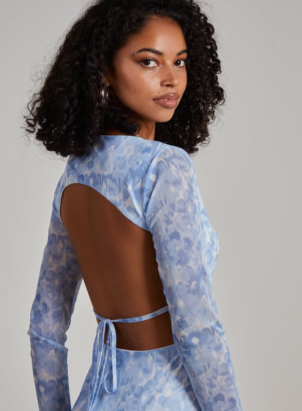 Luna Floral Backless Mini Dress main image 1
