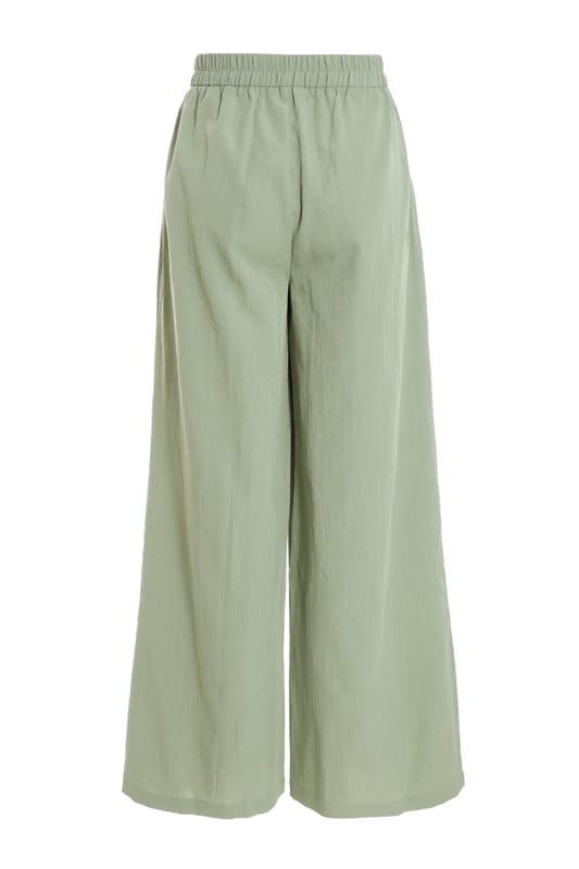 - Linen finish - Palazzo style - High waisted - Model height: 5 9" - Model wears uk 8 / eur 36 / us 4 - Always check the wash care label, cool hand wash with mild detergent