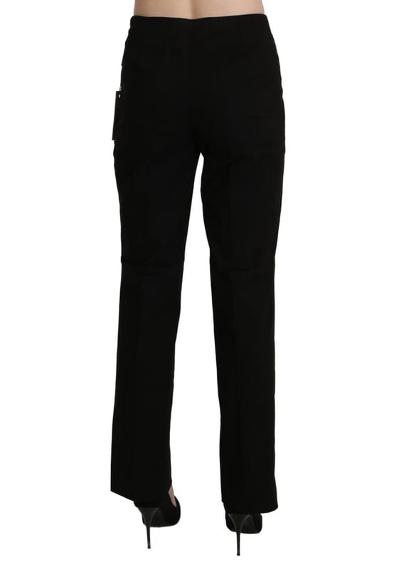 Brand: BENCIVENGA
  Condition: Brand new with tags
  Authenticity: 100% Authentic
  Model: High Waist Straight
  Color: Black
  Material: Cotton
  Closure: Zipper
  Logo details
  Origin: Made in Italy