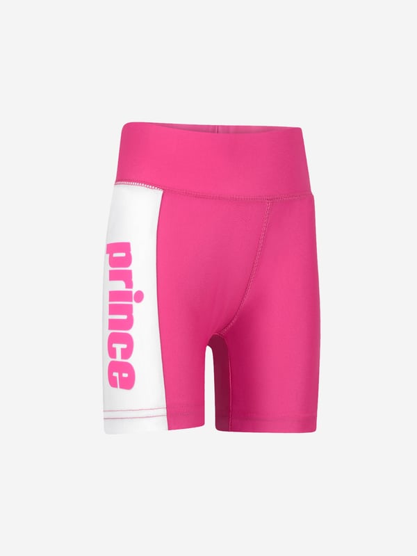 They'll be ready to get their casual yet sporty look on in the Prince Off Court Sprint Shorts. These bottoms are so comfortable and will move with them while they're doing their activities. This timeless look is stylish, comfortable, and will keep them dry in any heat. The pink and white is fashionable and cute for all-day wear. These shorts feature Prince logo on the sides, gel Print logo, and are made of 88% polyester and 12% spandex. Before washing make sure to turn them inside out to protect the lettering and machine wash on a delicate cycle.
