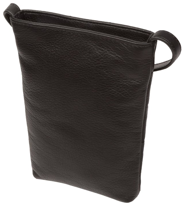 The 'Elouise' cross body phone bag from the Pure Luxuries Marylebone collection is handcrafted from high-quality, genuine Nappa leather with a natural super-soft touch. The eye-catching quilted design on the front gives the bag a unique silhouette, along with extra protection. A concealed magnetic closure keeps the contents of the bag secure. The interior is lined with 100% cotton and includes a slip pocket and two card slots. Comes with a matching and adjustable slim leather strap with a maximum drop length of 65cm. The minimalist Pure Luxuries logo is embossed in gold foil for a beautifully simple finishing touch.