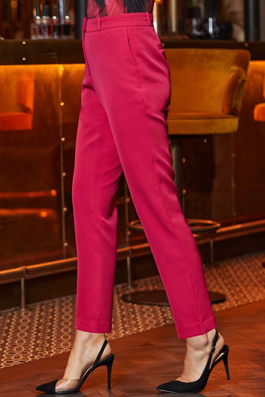 Head-turning trousersCut to an elegant tapered silhouetteSmart crease front for a sleek tailored lookTreat yourself to the matching blazerStyle with a shirt and courts for the officeDress them down with flats and a knitInside leg to fit: Short 29" | Regular 31" | Long 33"