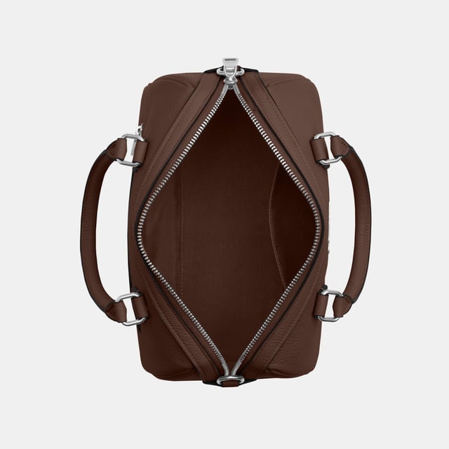 Rowan Satchel in Refined Pebbled Leather, Inside zip and multifunction pockets, Outside zip pocket,  Length: 25.50 cm,  Width: 14.00 cm,  Height: 17.00 cm