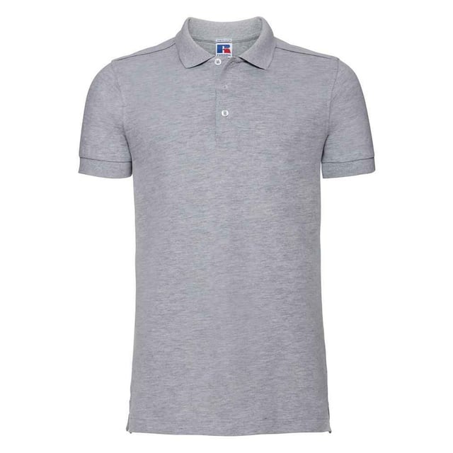Russell Mens Pique Stretch Polo Shirt (Light Oxford)