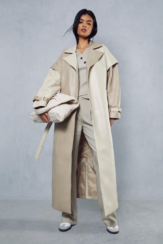 Longline trench coat online