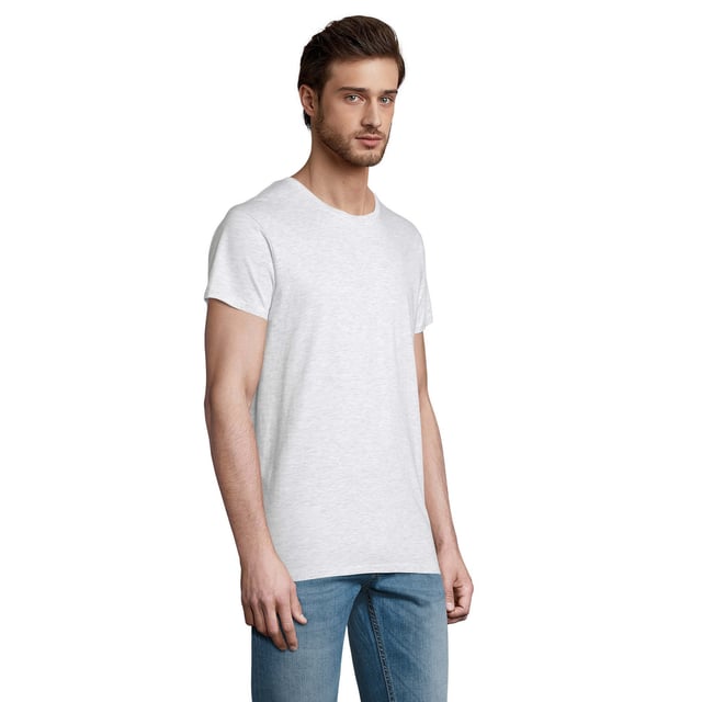 100% Semi-Combed Cotton. Fabric: Soft Touch. 150gsm. Design: Plain. Fit: Fitted. Neckline: Round Neck. Sleeve-Type: Short-Sleeved. Ribbed Collar, Taped Neck, Twin Needle Stitch, Unbranded Size Label. Conforms to Safety Standard: OCS100 Certified, Oeko-Tex Standard 100 Certified.