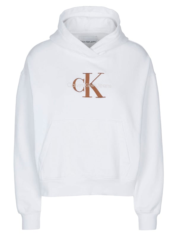 85% Baumwolle; Calvin Klein Jeans Pullover;  Modell: J20J221953 YAF;  Hochwertig verarbeitet;  Baumwollmischung;  Kapuze;  Langarm;  Calvin Klein Jeans Logodetails