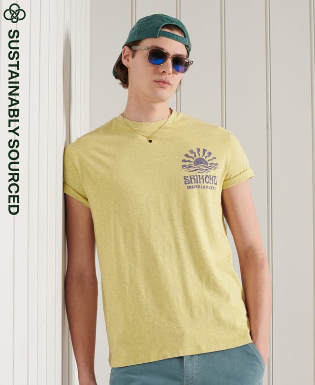 You can never have too many tees so why not add another, introducing the LA Beach Surf T-shirt. Featuring a short sleeved design, ribbed crew neckline and a printed front graphic.Loose Fit – where comfort meets cool, a stylish loose cut makes this a must-have shapeShort sleevesRibbed crew necklinePrinted designMade with Organic Cotton - which is grown without the use of artificial chemicals, leading to better soil, 60-90% less water used, and better health for farmers.