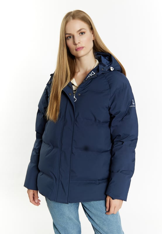 Marine Dreimaster Parka Rosa Dreimaster Jacke Blau Dreimaster