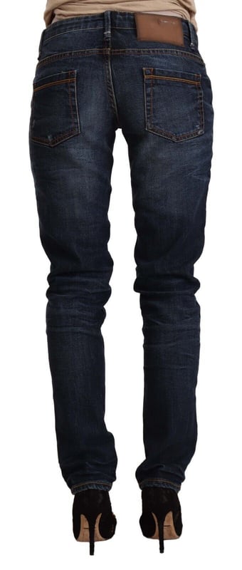 Brand new with tags
  Slim fit cut
  Made from 98% cotton and 2% elastane
  Blue washed color
  Low waist skinny denim
  Zipper and button closure
  Logo details
Material: 98% Cotton 2% Elastane