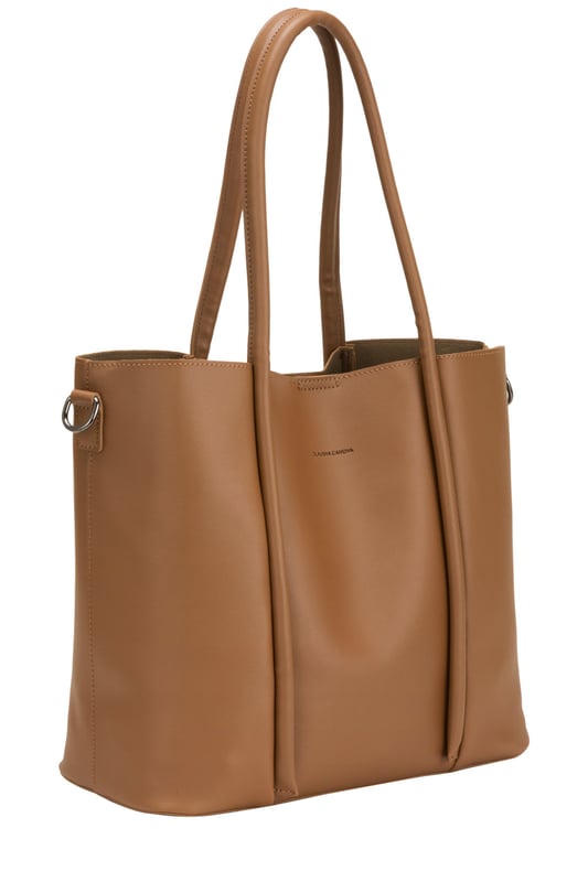 This tote bag is the perfect balance of style and convenience. Its versatile design, featuring both shoulder straps and a crossbody option, ensures it adapts to your lifestyle while maintaining a sleek and polished look. 
Features: 
Detachable adjustable crossbody strap.
Twin shoulder straps.
Debossed logo.
Mag-dot fastening.
Removable pouch with zip fastening.