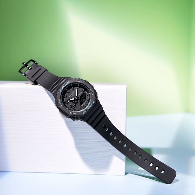 This Casio G-shock Analogue-Digital Watch for Women is the perfect timepiece to wear or to gift. It's Black 42 mm Round case combined with the comfortable Black Plastic watch band will ensure you enjoy this stunning timepiece without any compromise. Operated by a high quality Quartz movement and water resistant to 20 bars, your watch will keep ticking. This sporty and fashionable watch gives you a unique feeling in every outfit! This Analogue-Digital watch has a calendar function: Day-Date, Stop Watch, Worldtime, Timer, Alarm and Light High quality 19 cm length, 22 mm wide, Black Plastic strap with a Buckle Case Diameter: 42 mm, Case height: 11 mm and Case color: Black, Dial color: Black