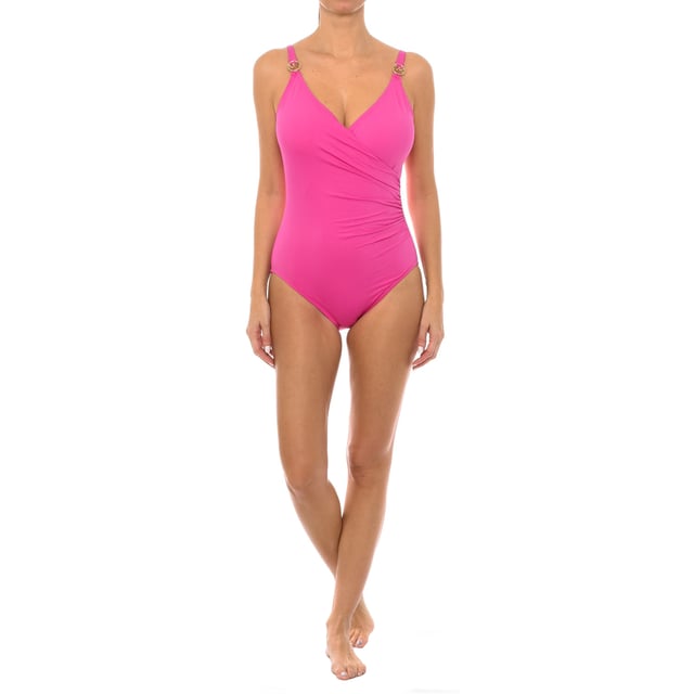 El body más codiciado! El traje de baño de una pieza con ribete con logo de Michael Kors presenta hombros con ribete con logo, correas ajustables, escote en V y copas suaves removibles.

Traje de baño de una pieza con sobrepelliz.
Bañador una pieza.
Cuello en V.
Tirantes finos regulables.
Doble capa que proporciona más soporte al cuerpo.
Detalles de ribetes en los tirantes con el logo de la marca.
Copas suaves extraíbles (almohadillas incluidas).
Costuras vistas a tono.
 Composición: Exterior: 85% Poliamida, 15% Elastano; Forro: 92% Poliéster, 8% Elastano.; Copas: 100% Poliuretano.
 Cuidados:
Lavar a mano con agua fría.
Utilizar jabón neutro.
No utilizar lejía.
Aclarar sin retorcer.
No planchar.