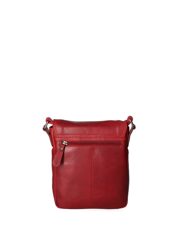 als man Crossbody tas met magnetische knoopsluiting. één met ritssluiting en één open binnenzak. één voorkant met ritssluiting en één achterkant met externe zakken met rits. verstelbaar in lederen schouderband. ontbrekend handvat. één binnenvakken. CrossbodytasHeren extern materiaal gevoerd met polyester binnenkant. Afmetingen: 20x22x6 cm. Modeproduct