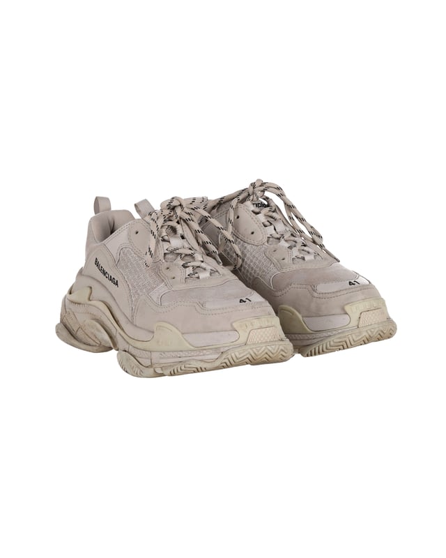 Balenciaga Triple S Sneakers in Beige Polyester