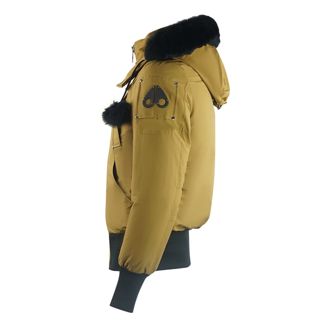Moose Knuckles Debbie Bomber Brown Down Jacket. Keep the cold out and the warmth in with this stylish Moose Knuckles Brown Jacket. Featuring a Brown colorway with superior insulation, the jacket will keep you cozy and looking great in those colder months. Enjoy being able to take on outdoor adventures with confidence.. Zip Closure, Branding along  Zip, Hooded Jacket, Elasticated Waist and Sleeve Endings. Regular Fit, Fits True To Size, Debbie Bomber Down Jacket. Material: 74% Cotton, 26% Nylon, Inner: 90% Duck Down, 10% Waterfowl Feathers. Style Code: M32LB002S 449