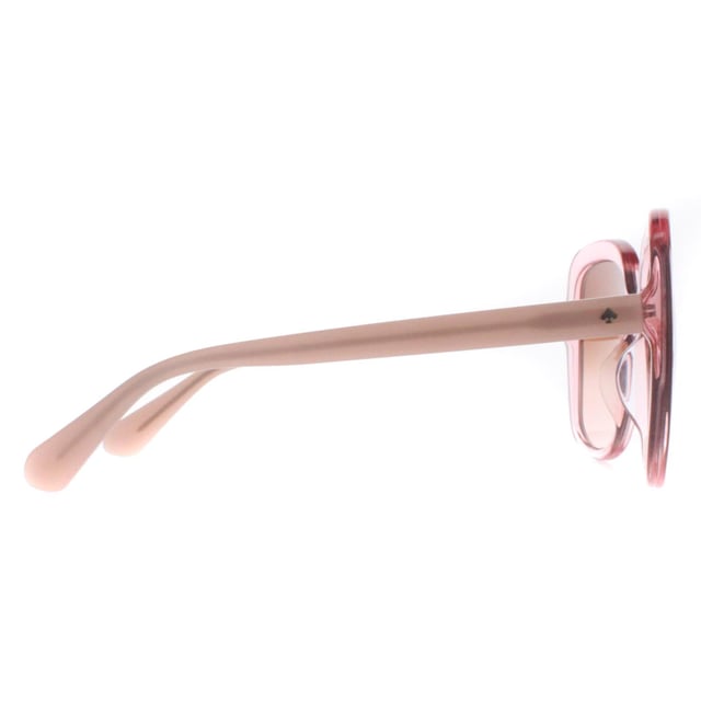 Kate Spade Square Womens Pink  Brown Gradient Wenona/G/S  Sunglasses are a sleek square frame crafted from lightweight acetate. Whether you're strolling along the beach or navigating the city streets, these sunglasses are a perfect companion for any occasion. Kate Spade's logo features on the temples for brand authenticity.
