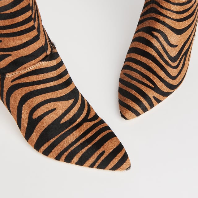 LK Bennett Gini knee boots Natural Zebra