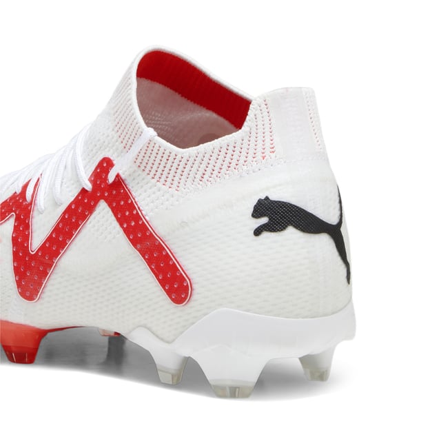 PRODUCT STORY : Calling all playmakers. Inspired by Neymar Jr’s style of play, the new FUTURE ULTIMATE is here so you can Drive Them Crazy. It has a FUZIONFIT360 upper with PWRTAPE support that locks you in for quick cuts and changes of pace. Dynamic Motion System provides more support at the heel, more flexibility at the forefoot, and more traction in every direction. The upper is textured with different levels of grip for dribbling, passing, and finishing, so you can make every play count. FEATURES & BENEFITS : The upper of this shoe is made with at least 20% recycled materials as a step toward a better future. DETAILS : FUZIONFIT360 upper combines engineered dual mesh, stretchy knit and supplemental PWRTAPE support Engineered 3D textures at key contact zones are optimized to enhance ball grip and control for dribbling, passing and finishing Super-lightweight Peba base material guarantees excellent wearing comfort Micro-perforated heel padding keeps the heel locked in and comfortable Lightweight removable sockliner with NanoGrip technology keeps the foot from slipping inside the boot Lightweight Dynamic Motion System outsole enhances traction and agility for unpredictable changes of pace and direction. Suitable for use on both firm natural surfaces and artificial grass (4G) FG/AG: Firm Ground/Artificial Ground Fits regular to wide feet Mid-cut boot.