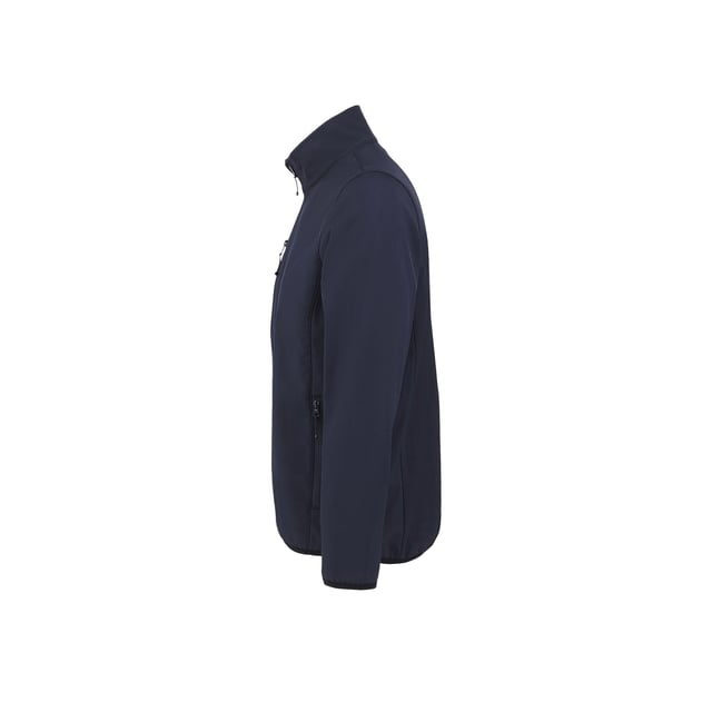 Material: Außenschicht aus 94% Polyester und 6% Elastan. Wasserdichte, winddichte und atmungsaktive Mittelschicht. Futter aus Polyester-Fleece. Durchgehender Reißverschluss mit Kinnschutz und innerer Reißverschlussabdeckung. Rechte Brusttasche mit Reißverschluss. Zwei Fronttaschen mit Reißverschluss. Elastische Bündchen an Ärmeln und Saum. Brustumfang (in): XS(35/36), S(36/38), M(38/40), L(41/42), XL(43/44), XXL(45/47), 3XL(47/49), 4XL(50/52), 5XL(53/55).