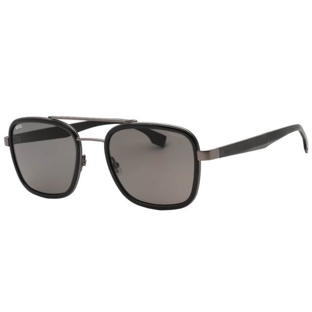 Hugo Boss Dark Silver Sunglasses, Lens Width = 54mm, Nose Bridge Width =21mm, Arm Length = 145mm, Sunglasses, Sunglasses Case, Cleaning Cloth and Care Instructions all Included, 100% Protection Against UVA &amp; UVB Sunlight and Conform to British Standard EN 1836:2005, Silver Sunglasses