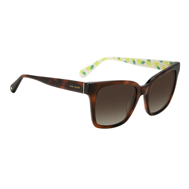Kate Spade Vrouwen Zonnebril HARLOWGS086F5 - Materiaal: Acetaat - Kleur frame: Bruin - Afmetingen: 55/17/140 mm (Diameter lens / Brug formaat / Lengte veren)