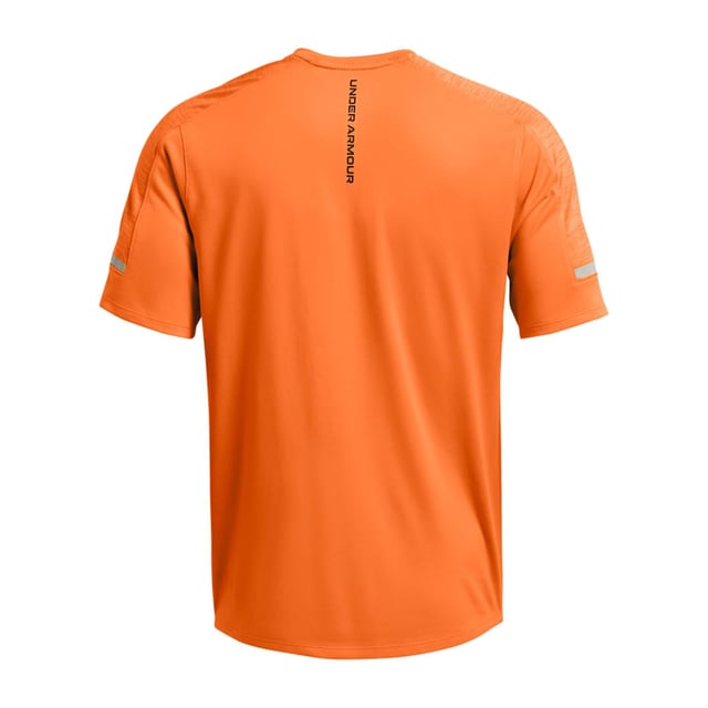 Mens Under Armour Tech Utility Short Sleeve T-Shirt in orange.- Crew neck.- Short sleeves.- Material wicks sweat & dries really fast.- Reflective details.- UA Tech™ fabric is quick-drying  ultra-soft & has a more natural feel.- Main body fabric contains at least 90% recycled polyester  excluding trims & embellishments.- 100% Polyester.- Ref: 1385976810