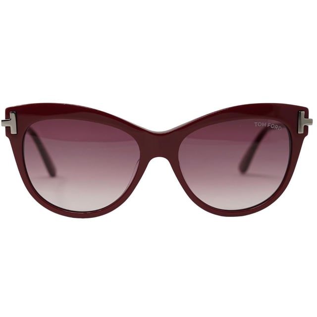 Tom Ford Kira FT0821 69T Red Sunglasses. Lens Width = 56mm, Nose Bridge Width = 16mm, Arm Length = 140mm. Made In Italy, Tom Ford Red Sunglass. Branded Sunglasses Case and Cleaning Cloth Included. 100% Protection Against UVA and UVB Sunlight and Conform to British Standard EN 1836:2005. Tom Ford Andes FT0821 69T Sunglasses