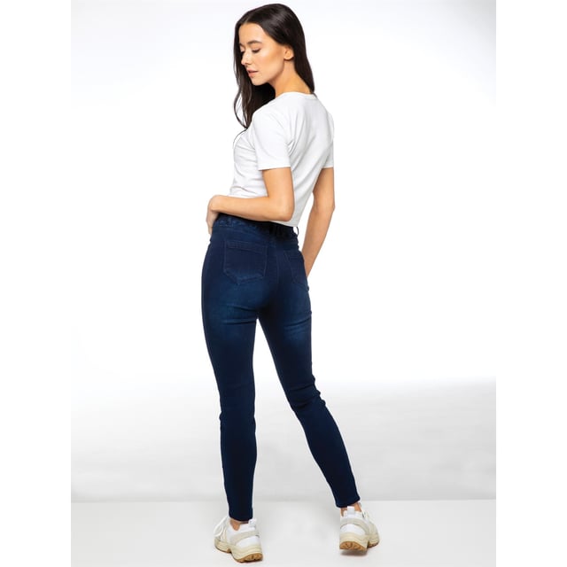 Enzo Womens Skinny Jeggings. Made from premium stretch material fabric for a comfort fit and unrestricted movement. Featuring 2 Back Pockets Belt Loops And Elasticated Waist For Comfort. Ideal for Casual Or Workwear