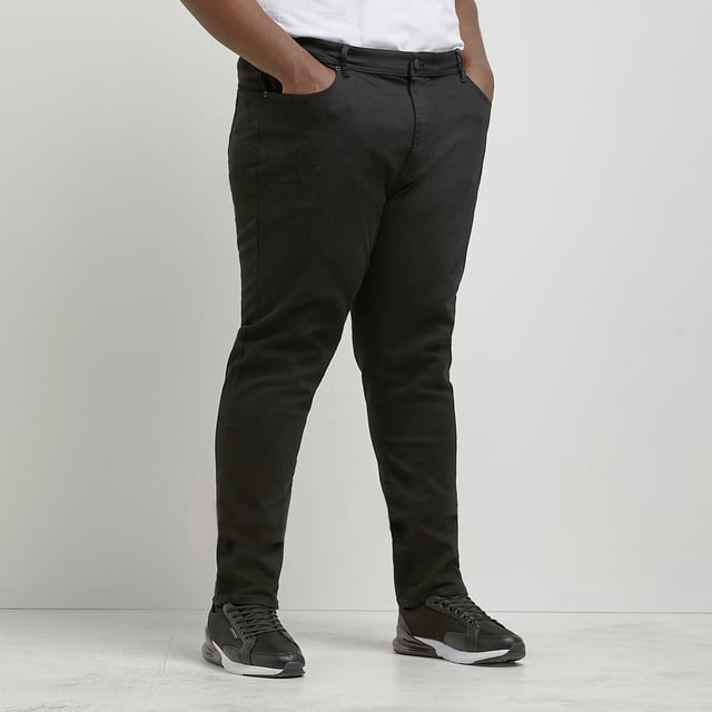 River Island Mens Jeans Denim Big & Tall Black