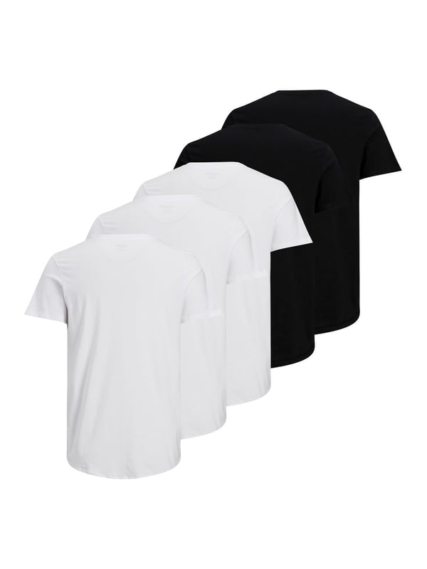 Bequeme T-Shirts für Herren von der Marke JACK & JONES im Fünferpack. Sehr angenehm zu tragen, bequem und sportlich geschnitten zugleich. Dank seines schlichten Designs lässt sich das Shirt mit vielen Kleidungsstücken kombinieren. Weiche, atmungsaktive Baumwolle und präzise Verarbeitung zeichnen die Mode der Marke JACK & JONES aus. JACK & JONES ist stolzes Mitglied der Better Cotton Initiative. Mit dem Kauf von Baumwollprodukten von JACK & JONES unterstützen Sie einen nachhaltigeren Baumwollanbau.