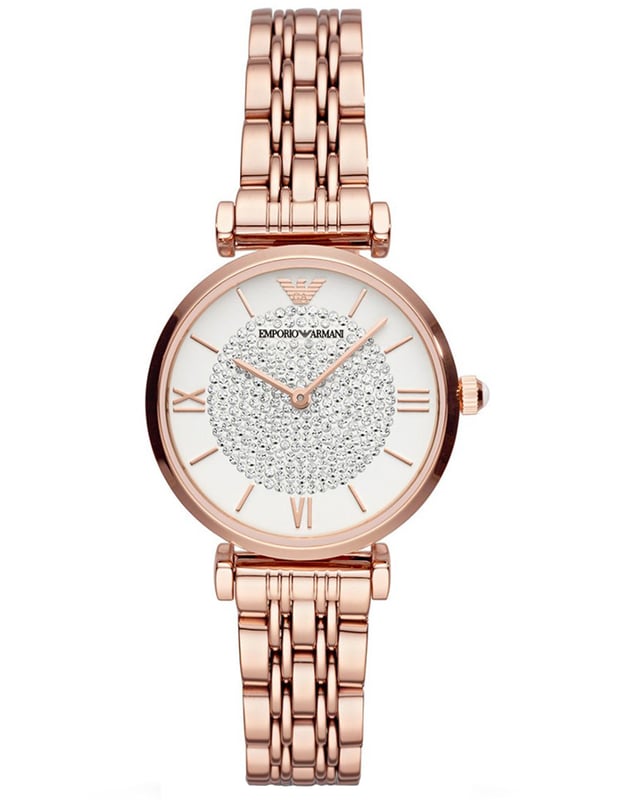 Emporio Armani Gianni T bar Women s Rose Gold Watch AR11244
