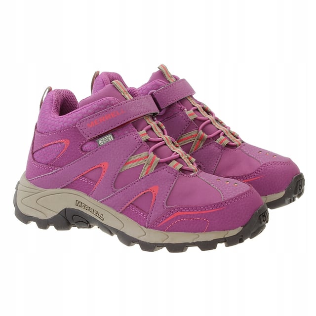 The Merrell ML-G LT TEC Kids Pink Boots are a stylish and practical choice for children's footwear. Merrell is known for its outdoor and adventure-inspired designs, and these boots are a great option for kids who need durable and comfortable footwear for various activities. Here's a description of the key features:

 Pink Design:  These boots come in a vibrant pink color, adding a touch of style and fun to your child's footwear. The color is both fashionable and appealing to kids.

 Suede and Mesh Upper:  The upper is typically constructed with a combination of suede and mesh materials. This blend offers a mix of durability, breathability, and support.

 Mid-Top Silhouette:  These boots have a mid-top design, providing ankle support and protection during outdoor adventures and various activities.

 Bungee Cord Laces with Toggle Closure:  The boots often feature bungee cord laces with a toggle closure, which makes it easy for kids to put on and take off the boots and ensures a secure fit.

 Padded Collar and Tongue:  The boots typically have a padded collar and tongue, enhancing comfort and providing cushioning around the ankle area.

 M-Select GRIP Outsole:  The M-Select GRIP outsole offers excellent traction and durability, providing stability and preventing slips on various outdoor surfaces.

 Merrell Branding:  Merrell's branding and logo elements are often featured on these boots, adding an authentic and outdoor-inspired touch to the design.

 Versatile Style:  The Merrell ML-G LT TEC Kids Pink Boots have a versatile and active style that's perfect for a variety of outdoor activities and adventures.

 Quality Construction:  Merrell is known for producing high-quality and durable footwear, ensuring that your child's boots can withstand the demands of outdoor play and exploration.
