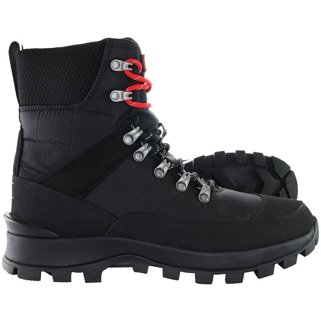 Step into rugged sophistication with the Hunter Commando Men's Black Boots. These boots seamlessly blend military-inspired design with Hunter's renowned craftsmanship, creating a versatile and robust footwear option for various occasions.

Key Features:

 Durable Construction:  Crafted from high-quality materials, these boots are built to endure challenging conditions, ensuring longevity and resilience.

 Military-Inspired Design:   The Commando boots boast a rugged aesthetic with military-inspired details, making a bold statement in both style and functionality.

 Black Color:   The classic black hue adds a touch of versatility, allowing these boots to complement a range of outfits and styles.

 Lace-Up Closure:   The lace-up design not only contributes to the boots' classic appearance but also provides a secure and customizable fit.

 Sturdy Outsole:   Equipped with a robust outsole, these boots offer traction and stability, making them suitable for diverse terrains.

 Comfortable Interior:   Depending on the model, the boots may feature a comfortable interior, ensuring wearability for extended periods.

 Functional Details:   Look for reinforced toe caps, padded collars, and other functional elements that enhance both style and practicality.

 Hunter Branding:   Some models may showcase the iconic Hunter logo, symbolizing the brand's commitment to quality and style.

Embrace a fusion of style and durability with the Hunter Commando Men's Black Boots â€” a confident choice for those who appreciate rugged elegance in their footwear.