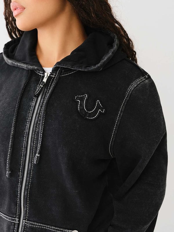 Oversized boyfriend zip up hoodie outlet