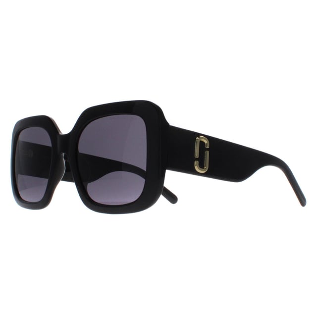 Marc Jacobs Square Womens Black Grey MARC 647/S  Sunglasses are a flawless fusion of timeless elegance and contemporary style. Crafted with meticulous attention to detail, these sunglasses feature a sleek and sophisticated design, boasting a classic square frame that exudes confidence and sophistication.