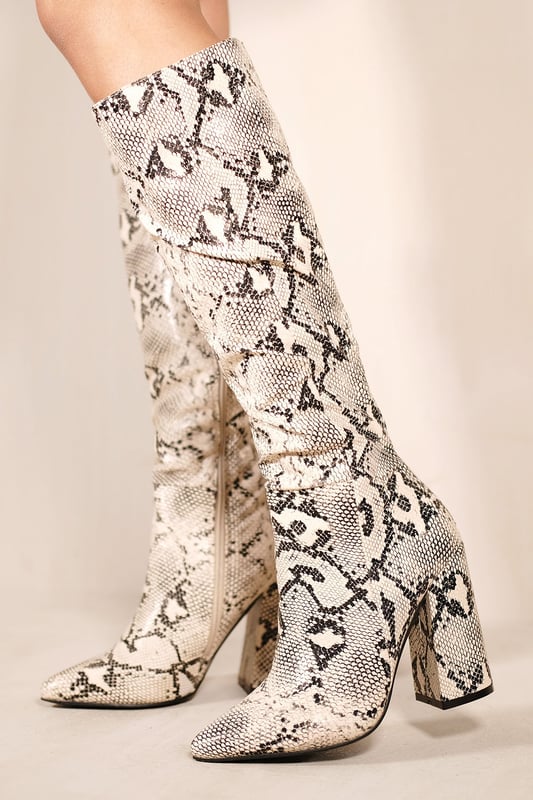 Snake calf clearance boots