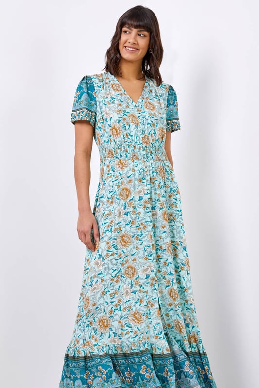 Shirred waist maxi dress new arrivals