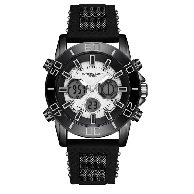 Hand Assembled Anthony James Limited Edition Sports Chrono Black